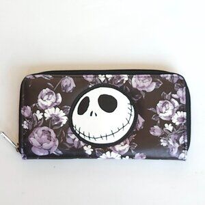 Nightmare Before Christmas Jack Skellington floral print zip-around wallet